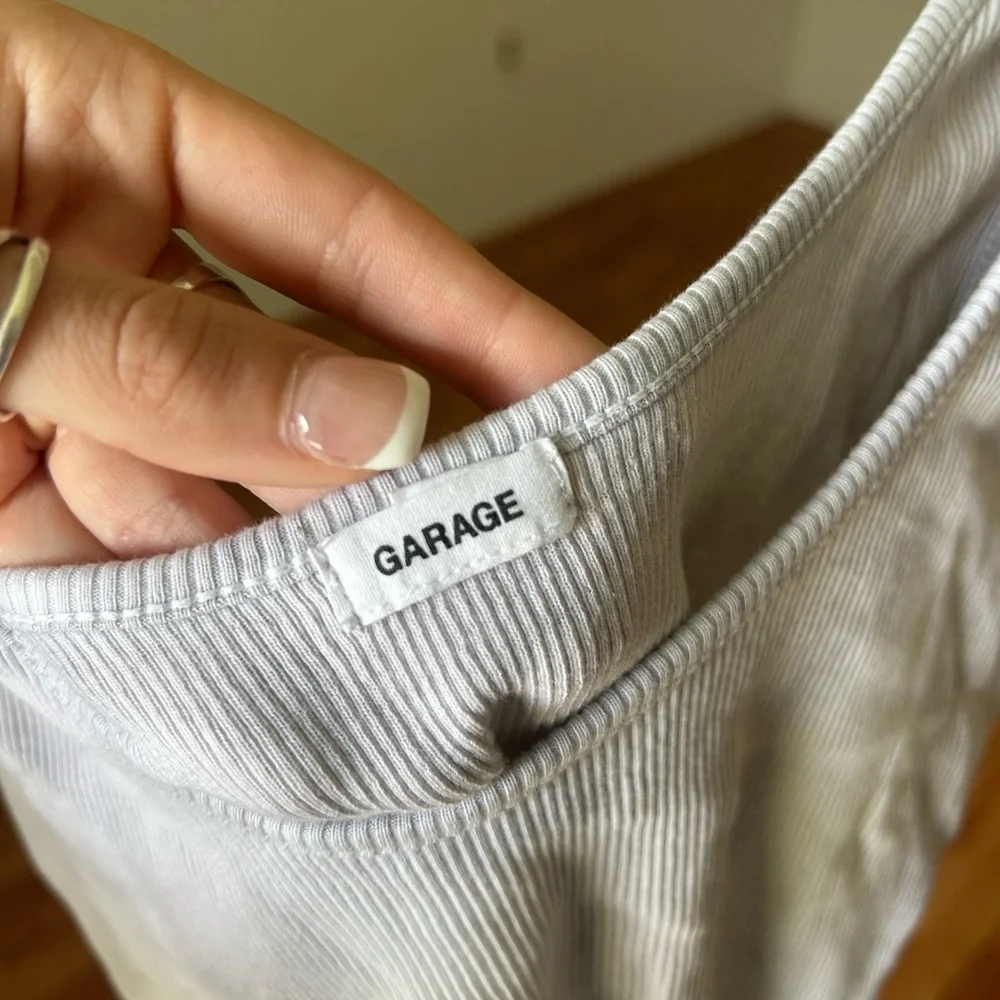 Garage White Ribbed Tank Top - Picture 3 of 3